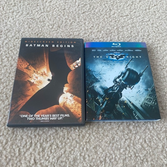 Batman Begins DVD + The Dark Knight Blu Ray 2 Disc Special Edition - Picture 1 of 5